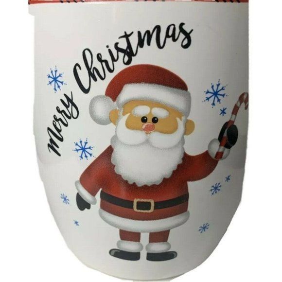 Merry Christmas Santa Red Plaid‎ Mug NEW - Picture 2 of 3